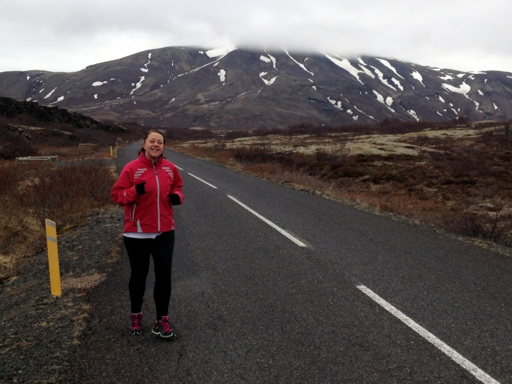 Running in Iceland as part of the 2015 challenges for Remembering Not to Forget