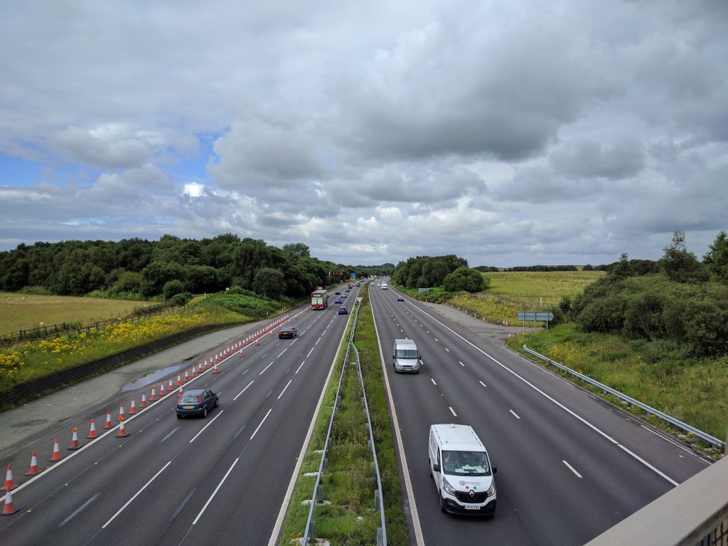 crossing a motorway