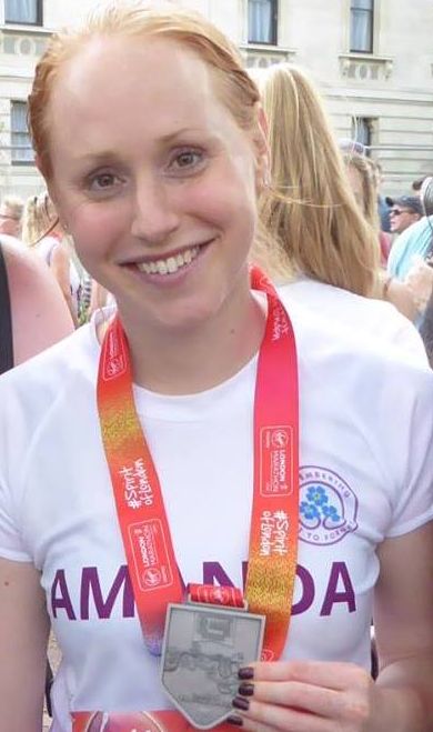 Amanda Sears ran London Marathon in aid of Remembering Not to Forget